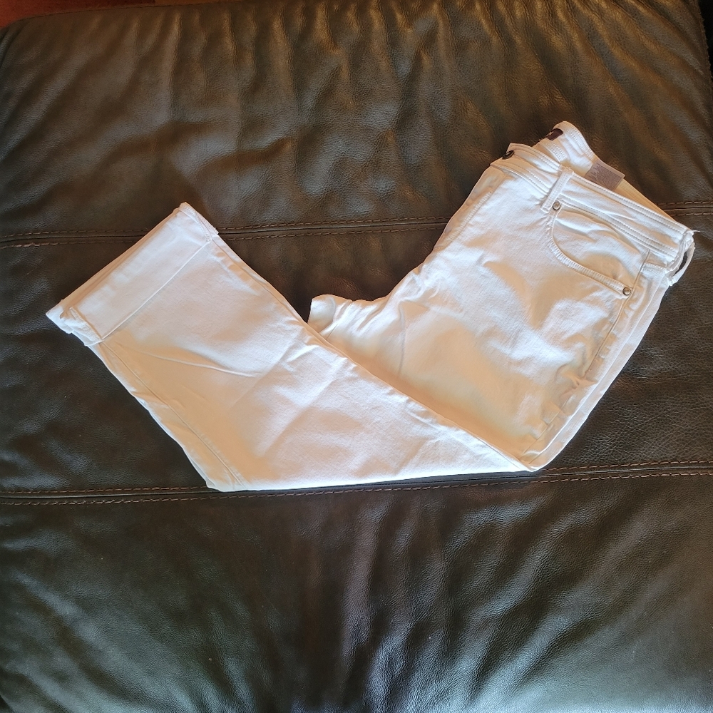 NYDJ Optic White Marilyn Straight Jeans Sz 18
